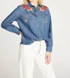 DRIFTWOOD LANA X LOVERS LANE SHIRT IN MEDIUM WASH