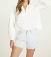 Driftwood Lulu Embroidered Shorts In Light Wash