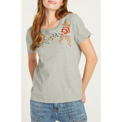 Driftwood Maui Embroidered Cotton Graphic T-shirt In Grey