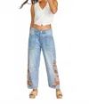 Driftwood Maui Punch Barbara Barrel Jeans In Light Wash In Blue