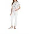 Driftwood Roxy Crop Boot Cut Jeans In White In White