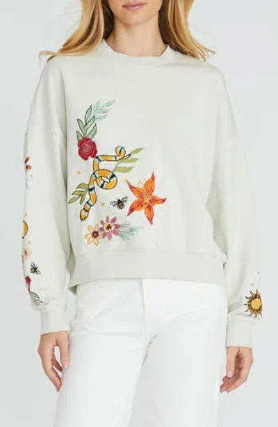 Driftwood Teddy Hawaii Hallucination Cotton Sweatshirt In Green