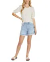 Driftwood Aria X Boogie Remix Cuffed Denim Shorts In Light Wash