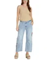 Driftwood Barbara X Hallucination High Rise Cropped Wide Leg Jeans In Light Wash In Light Wash