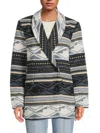 Driftwood Blanch Southwestern Print Blazer In Multi In Blue Combo