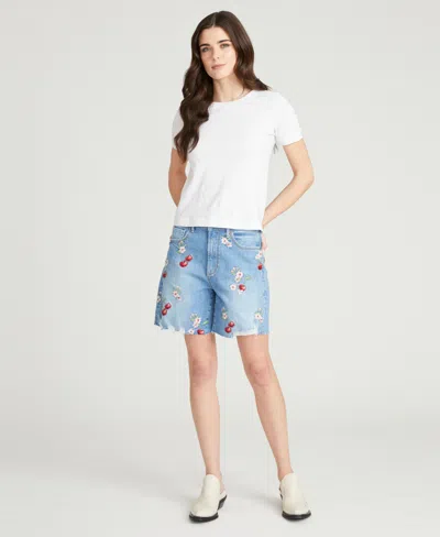 Driftwood Women's Cayla Printed High-rise Shorts In Blue