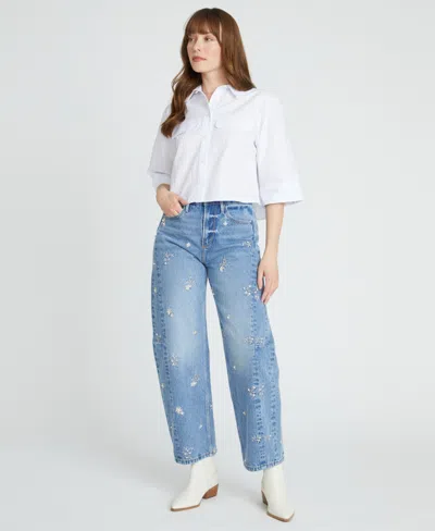 Driftwood Women's Elaine X Gilded Garden Barrel Jeans In Blue