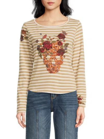 Driftwood Women's Embroidered Cotton-blend Top In Multi
