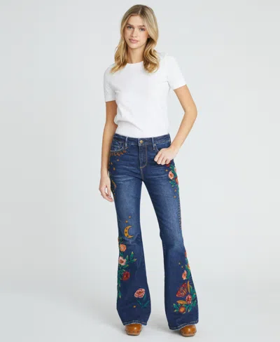 Driftwood Women's Farrah X Hazel Hallucination Embroidered Jeans In Blue