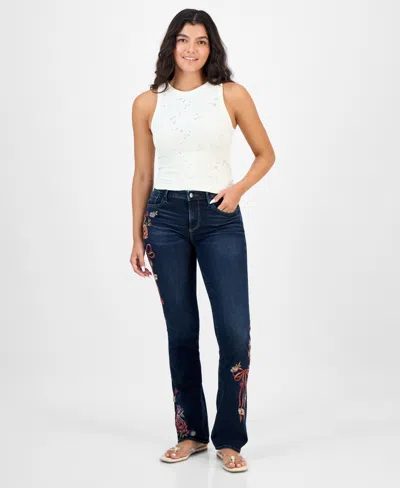 Driftwood Women's Kelly Bootcut Jeans X Bows & Roses In Blue