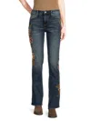 DRIFTWOOD WOMEN'S KELLY MID RISE EMBROIDERED BOOTCUT JEANS