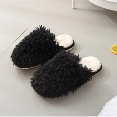 Drifwoo Women Fluffy Slippers In Black