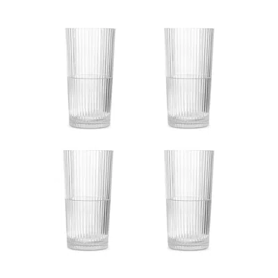 Drinique Collins Glass Clear, Set Of 4 In Transparent