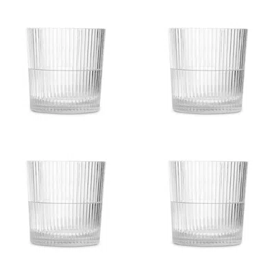 Drinique Rocks Glass Clear, Set Of 4 In Transparent