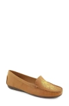 Driver Club Usa Nashville Embroidered Loafer In Tan Nubuck