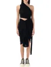 DRKSHDW ASYMMETRIC MINI DRESS WITH SINGLE STRAP