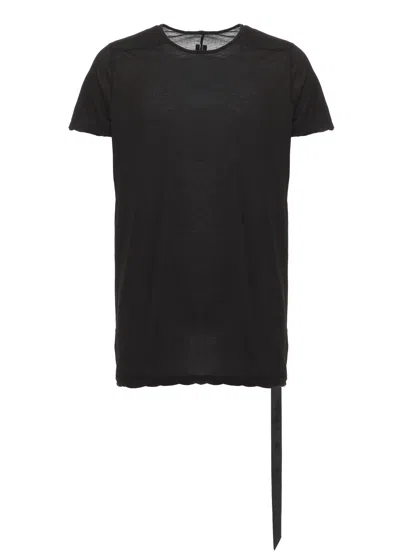 Drkshdw Black Asymmetrical Lace Detail Cotton T-shirt