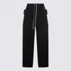 Drkshdw Black Cotton Creatch Wide Drawstring Cargo Pants In Black