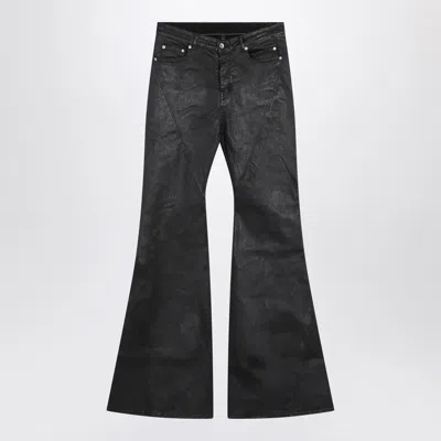 Drkshdw Black Coated Bootcut Jeans Men In Gray