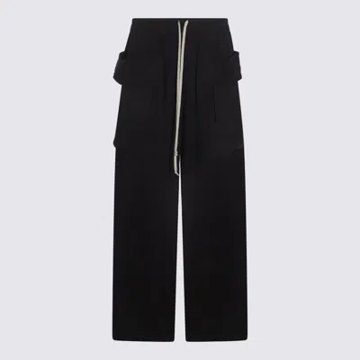 Drkshdw Black Cotton Creatch Wide Cargo Pants