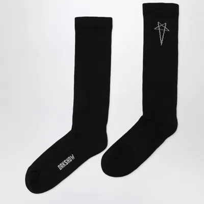 Drkshdw Black Cotton Socks With Logo