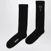 Drkshdw Black Cotton Socks With Logo In Black