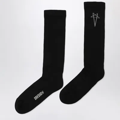 Drkshdw Black Cotton Socks With Logo