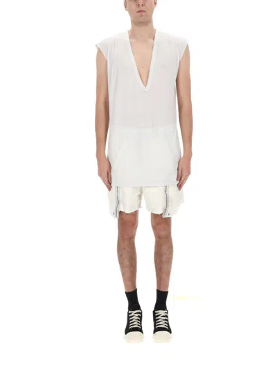 Drkshdw Black Cotton T-shirt In White