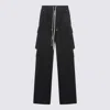 Drkshdw Cargo Belas Black Cargo Pants With Drawstring Waist And Cargo Pockets In Cotton Man In Black