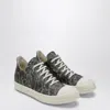 Drkshdw Black/cream Low Sneakers In Denim-effect Fabric Men In Multi