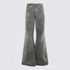 Drkshdw Bolan Light Blue Jeans With Wide-flared Leg And Faded Effect In Denim Man In Gray