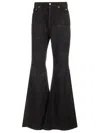 Drkshdw Black Waxed Bias Bootcut Jeans