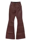 Drkshdw Bolan Bootcut In Stretch Denim In Burgundy