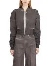 Drkshdw Bomber In Denim Flight Jkt Cropped