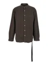Drkshdw Brown Classic Collar Shirt With Lace Detail In Cotton Woman In Brown