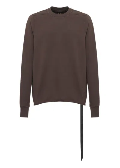 Drkshdw Brown Cotton Sweatshirt With Iconic Lace Detail In Purple
