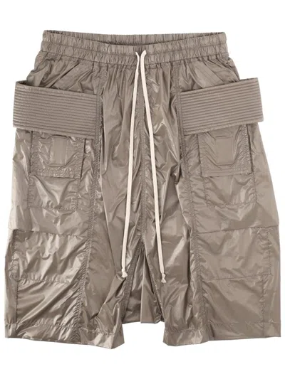 Drkshdw Brown Nylon Shorts In Gray