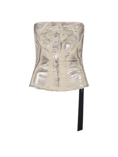 Drkshdw Bustier Top In Silver