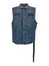 Drkshdw Camicia In Denim Senza Maniche Tommy Jumbo In Blue