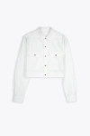 DRKSHDW CAPE SLEEVE CROPPED OUTERSHIRT WHITE POPLIN COTTON OUTERSHIRT - CAPE SLEEVE CROPPED OUTERSHIRT