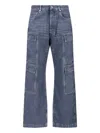 Drkshdw Pantaloni In Denim Double Cargo Jeans Indigo In Blue