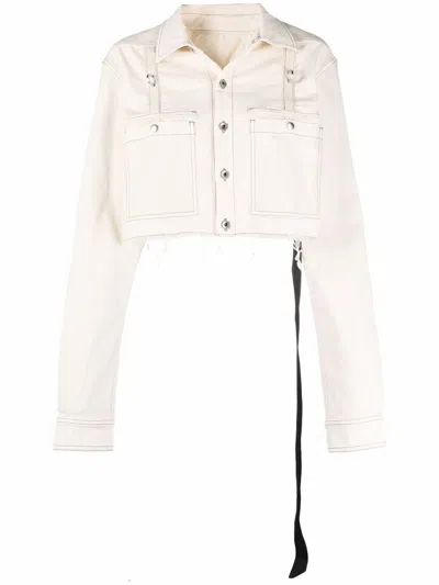 Drkshdw Contemporary Tailored Jacket With Minimalist Design In White