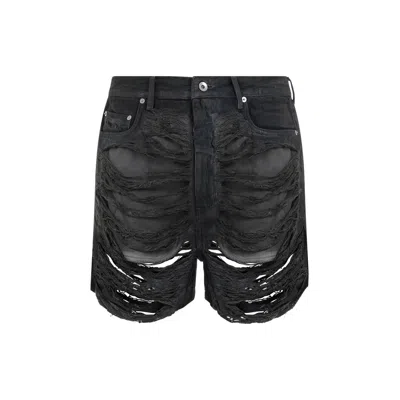 Drkshdw Cotton Bermuda Shorts In Blue
