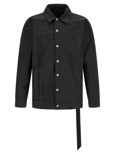 Drkshdw Cotton Blue Men's Jacket In Black