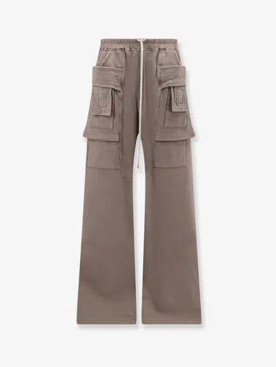 Drkshdw Cotton Cargo Trousers In Neutral