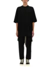 Rick Owens Drkshdw Drkshdw By Rick Owens Oversized Cotton T-shirt With Geometric Design And Relaxed Fit
