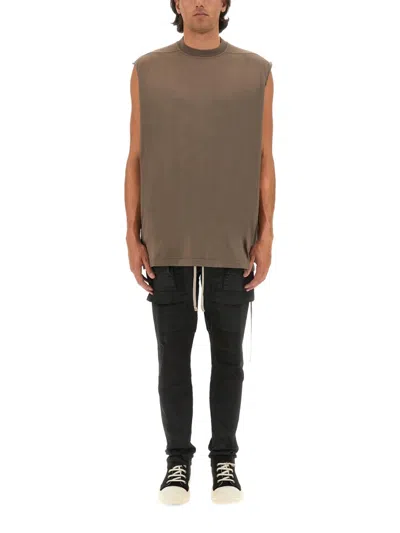 Drkshdw Cotton T-shirt In Beige