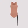 Drkshdw Cotton Jersey Tank Top For Women In Dark Pink