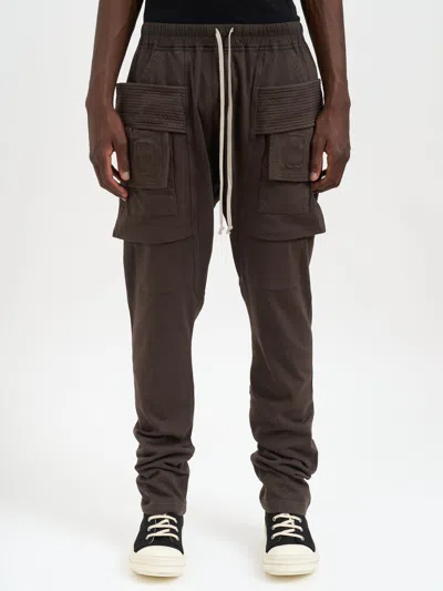 Drkshdw Creatch Cargo Drawstring Dark Dust Pants In Brown