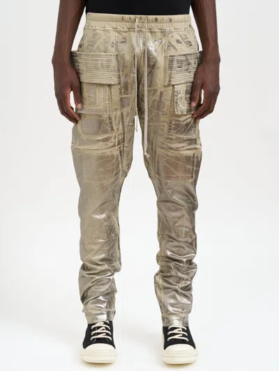 Drkshdw Creatch Cargo Drawstring Denim Pants In White